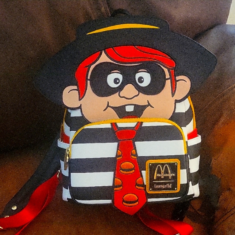 Loungefly McDonald's Backpack with Stripes hamburgalar